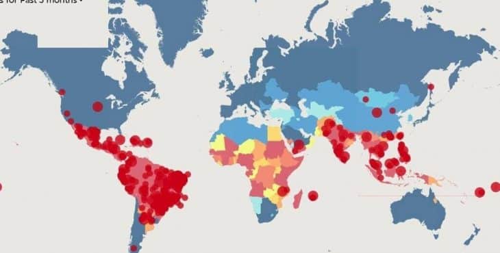 Distribucion mundial del dengue