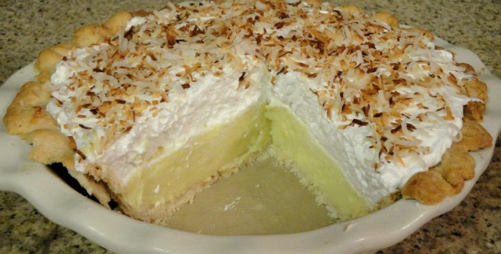 Rica tarta con crema de coco