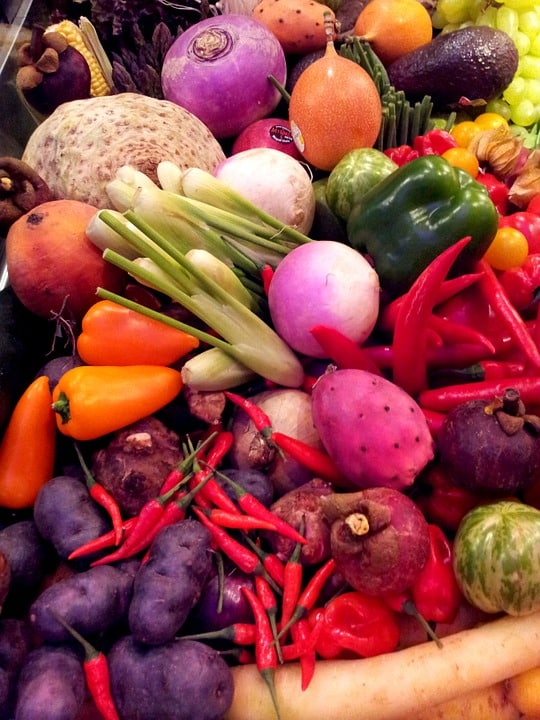 Carotenos en verduras y frutas