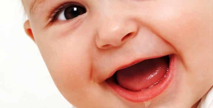 La sialorrea en los bebes es muy común.