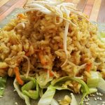 Receta de arroz salteado con brotes de soja