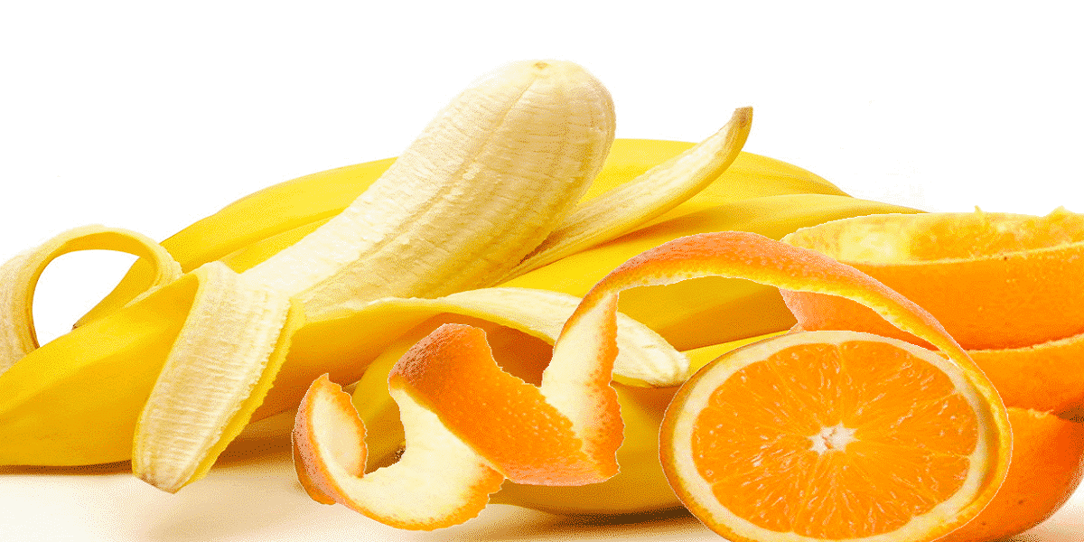 ¡No tires las cáscaras del plátano ni de la naranja!