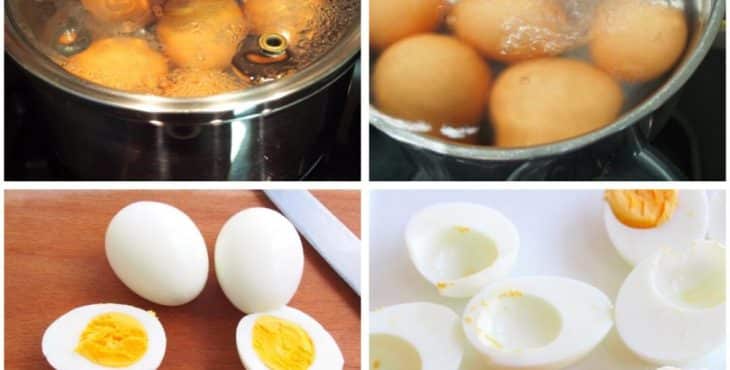 Para rellenar los huevos, primero hay que prepararlos.