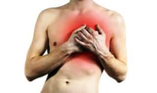 Dolor en el pecho tipico del infarto del miocardio